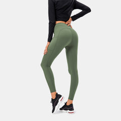 Sportlegging met hoge taille en zak met trekkoord