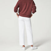 Stretch Twill Cropped Wide Leg Pant