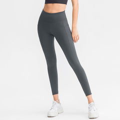 Legging met hoge taille en zijzakken