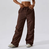 Casual cargo-joggingbroek met hoge taille en trekkoord