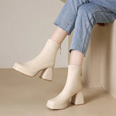 Zacht Lederen Comfortabele Plateauzolen Voor Dames