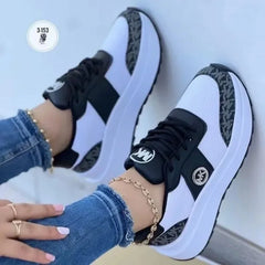 Nieuwe Damesmode Sneakers Met Veters Ademende Sportschoenen
