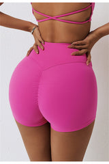 Hoog getailleerde yogashort met ruches