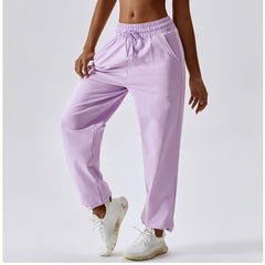 Casual joggingbroek met trekkoord aan de zijkant