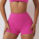 Hoog getailleerde yogashort met ruches