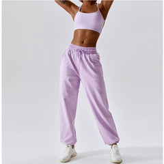 Casual joggingbroek met trekkoord aan de zijkant