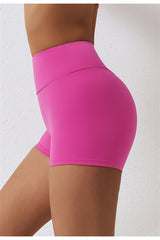 Hoog getailleerde yogashort met ruches
