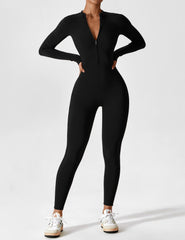 Jacobeli Long Sleeve/ Short Sleeve Zipper Jumpsuit