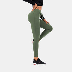 Sportlegging met hoge taille en zak met trekkoord