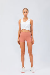 Bikershort met hoge taille en zijzakken-Cloud