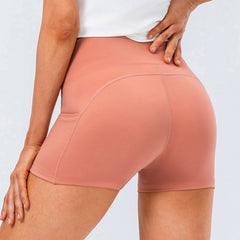 Bikershort met hoge taille en zijzakken-Cloud