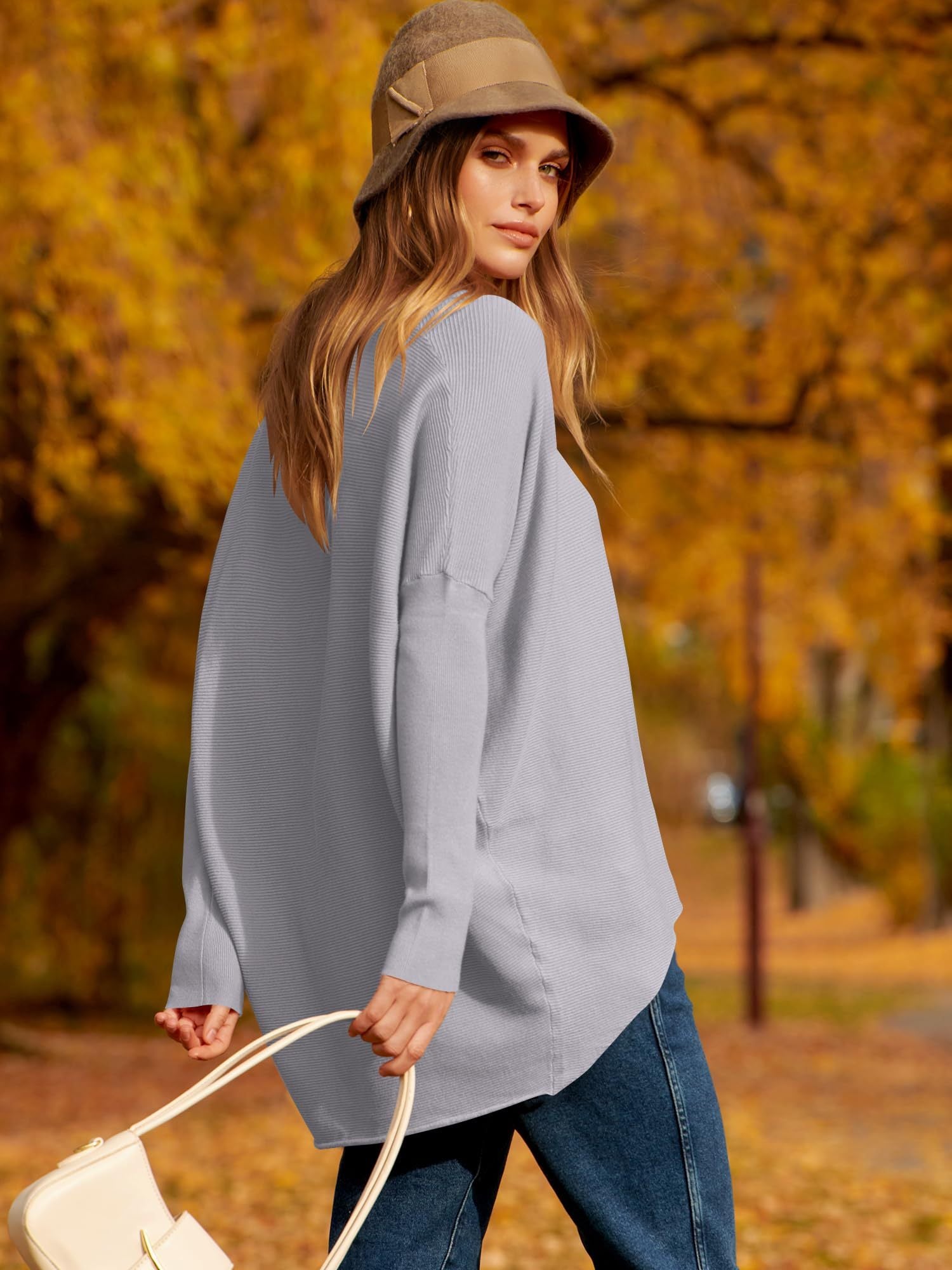✨Uitverkoop⭐Dames Oversized Dolman Sleeve Gebreide Trui