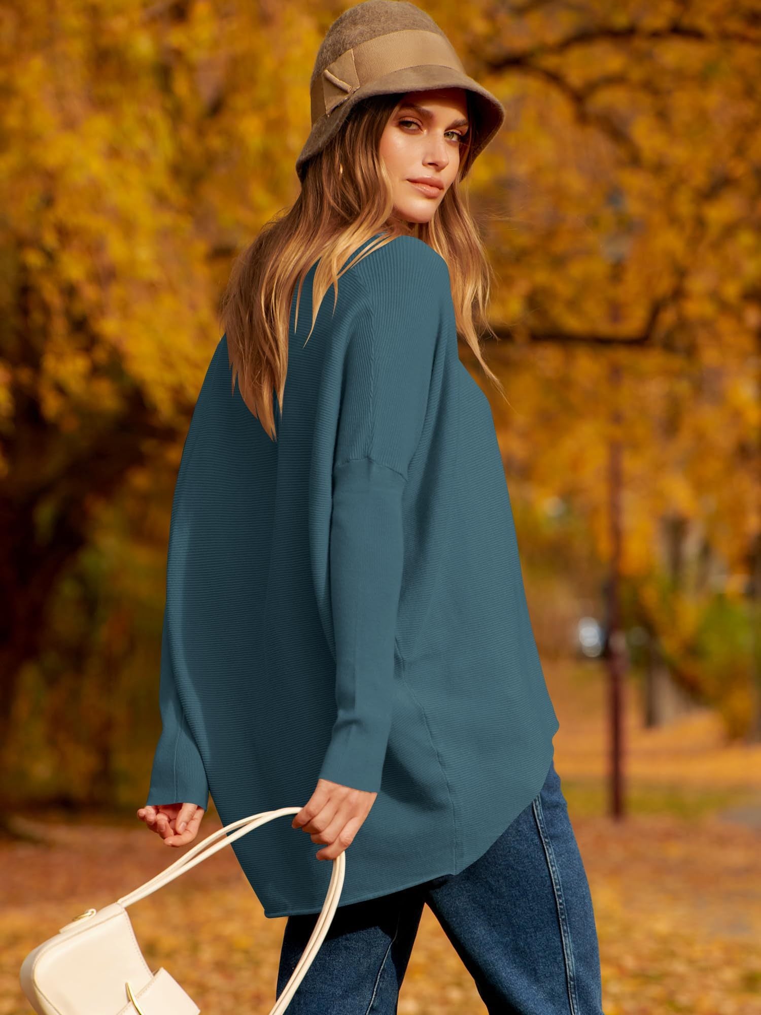✨Uitverkoop⭐Dames Oversized Dolman Sleeve Gebreide Trui
