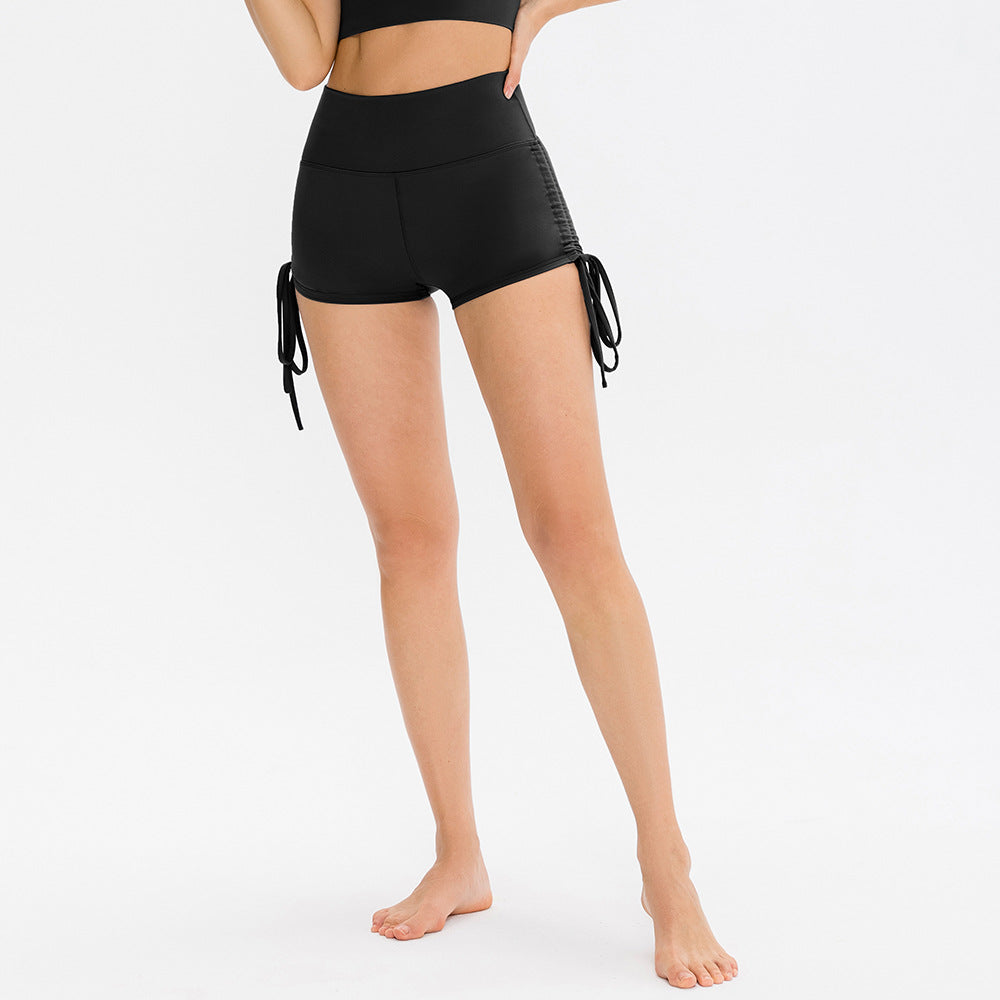 Effen short met hoge taille en trekkoord
