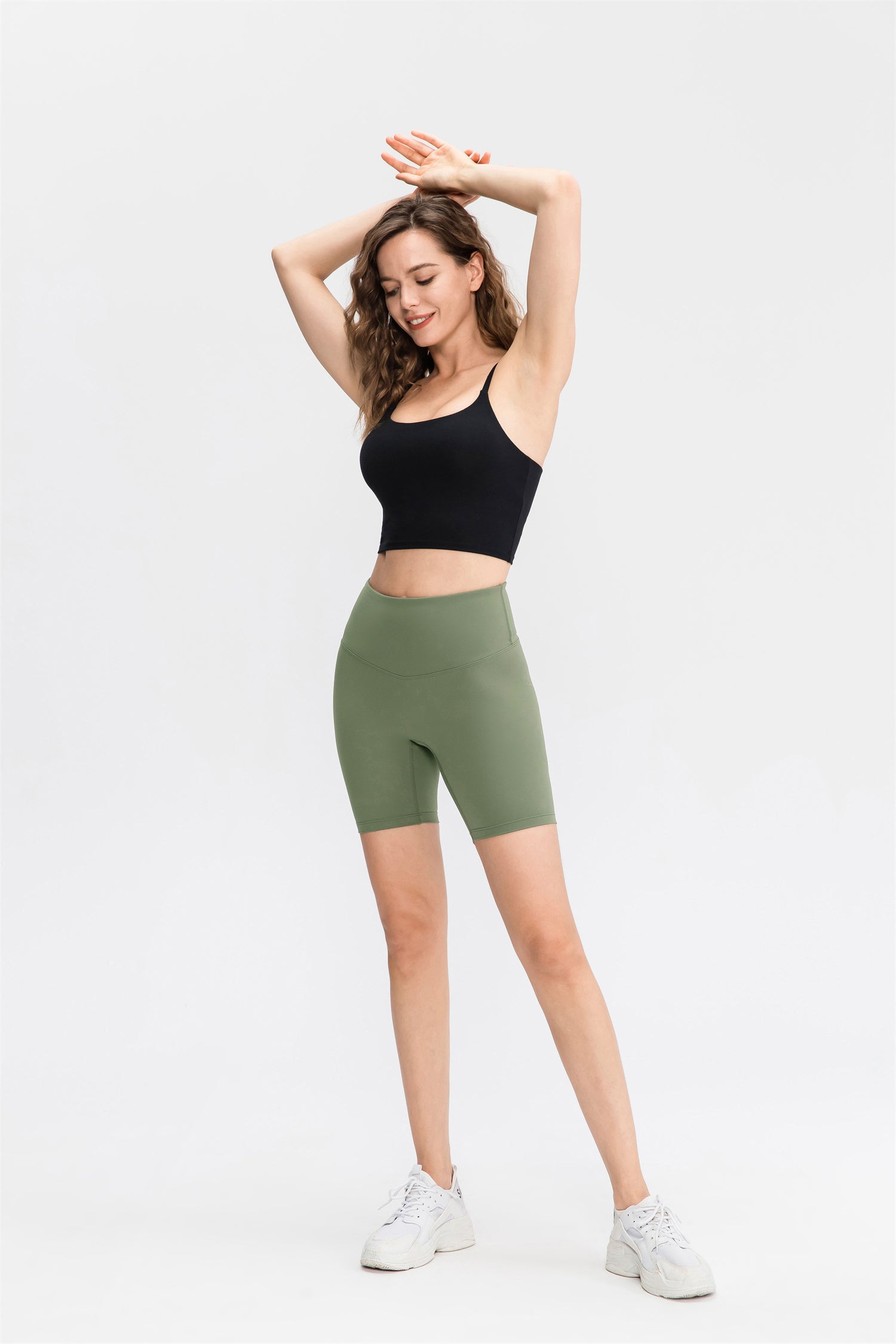 Sport-bikershort met hoge taille