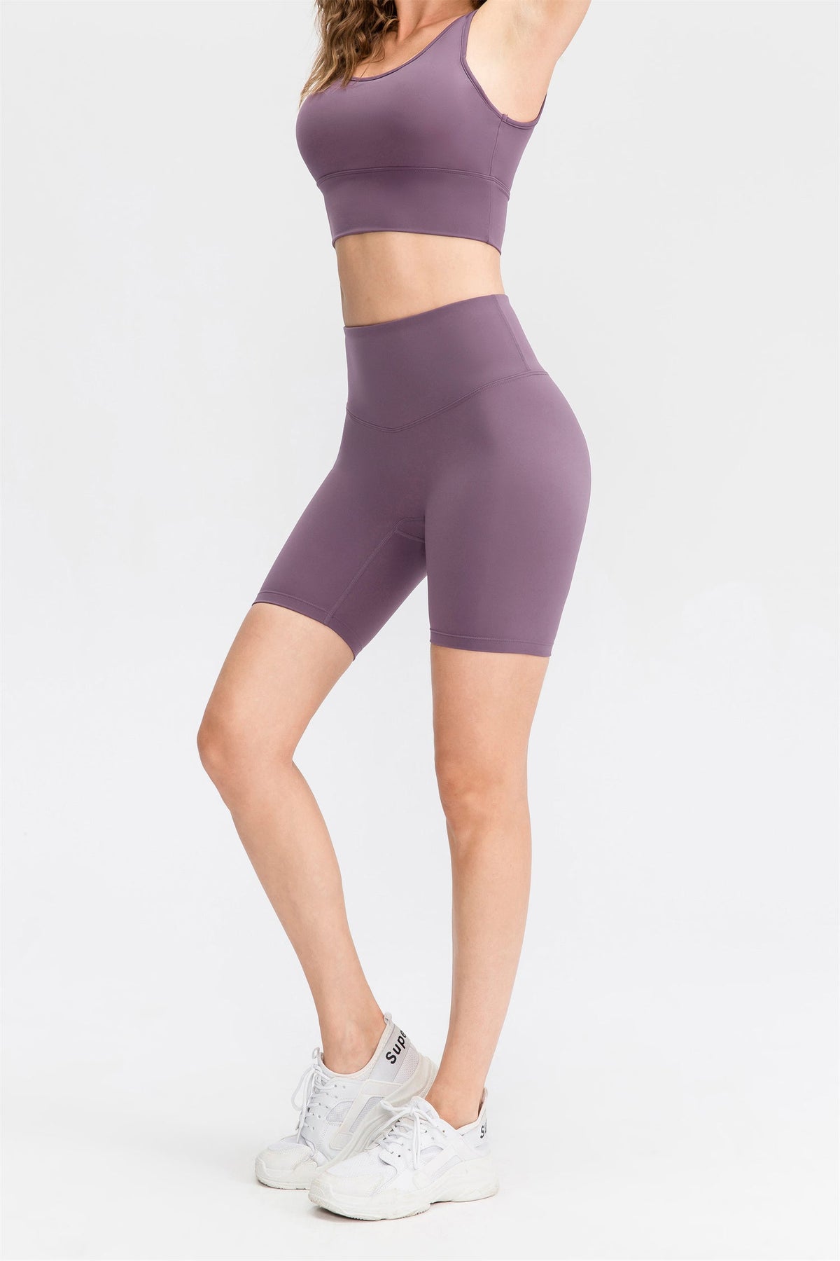Sport-bikershort met hoge taille