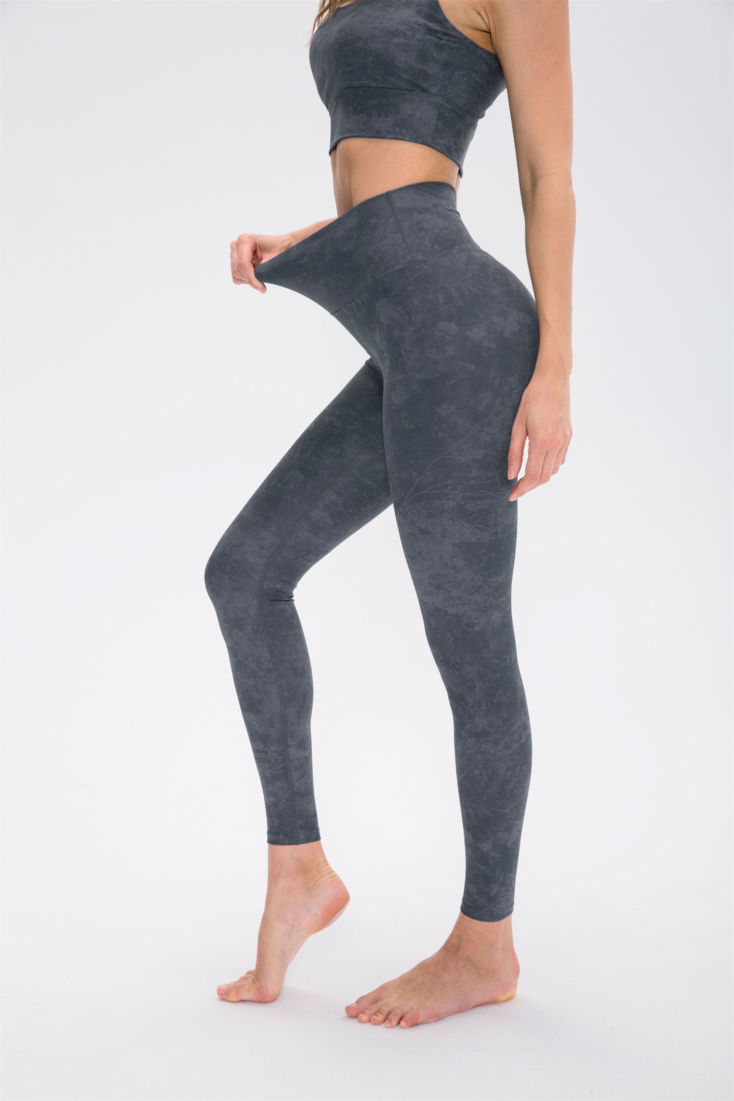 Hoog getailleerde bedrukte legging