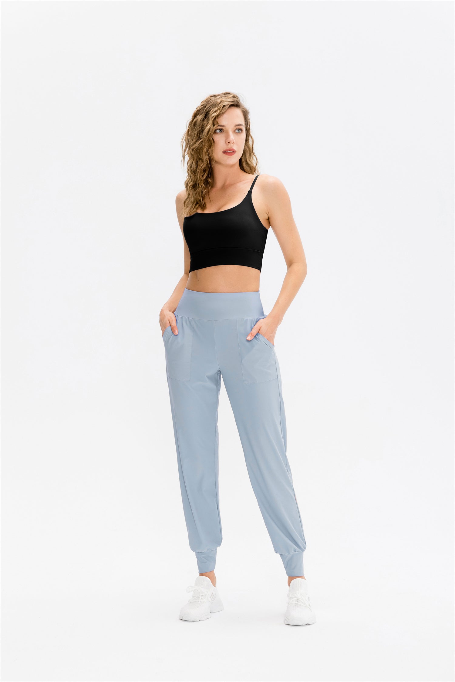Losse casual broek met hoge taille
