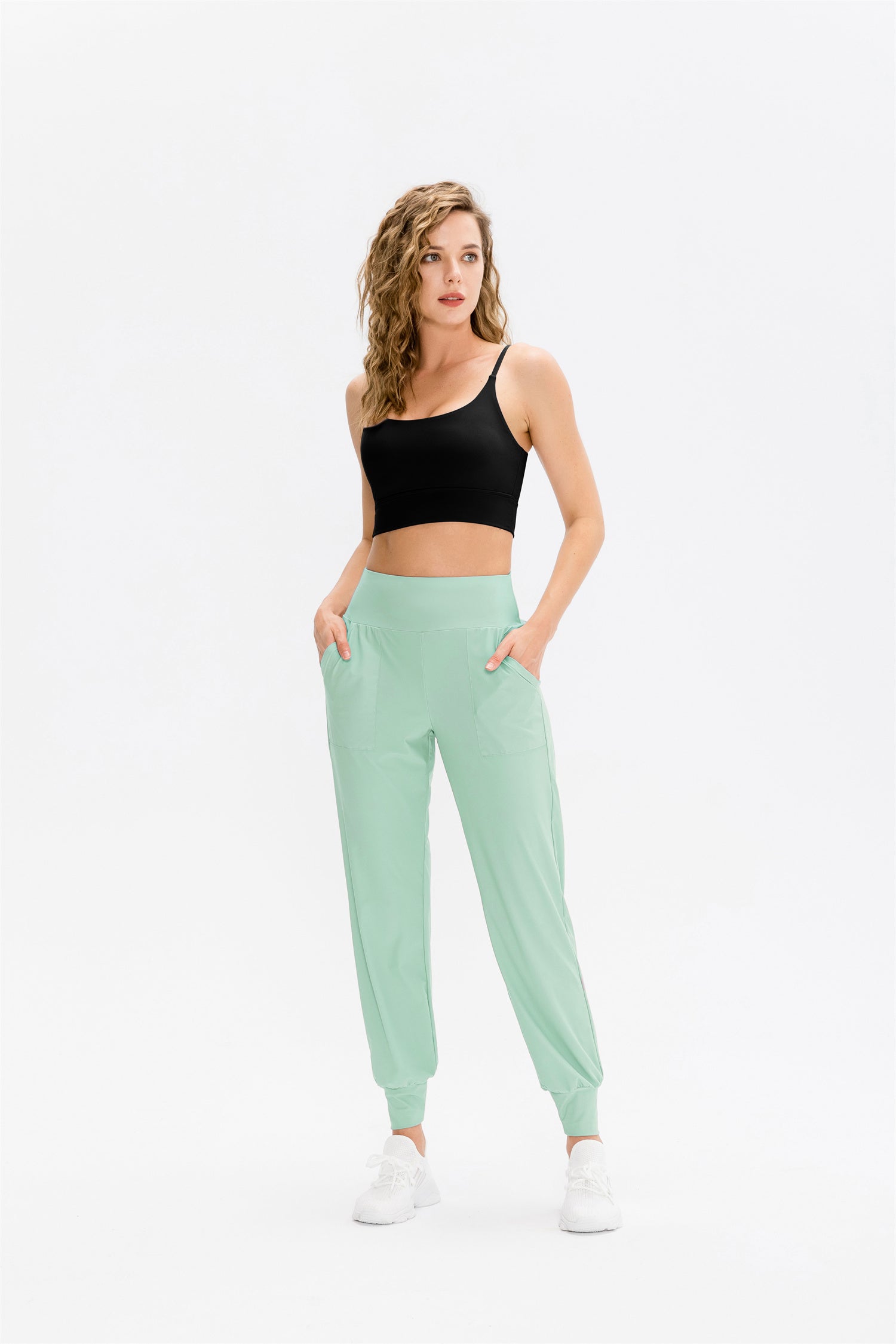 Losse casual broek met hoge taille
