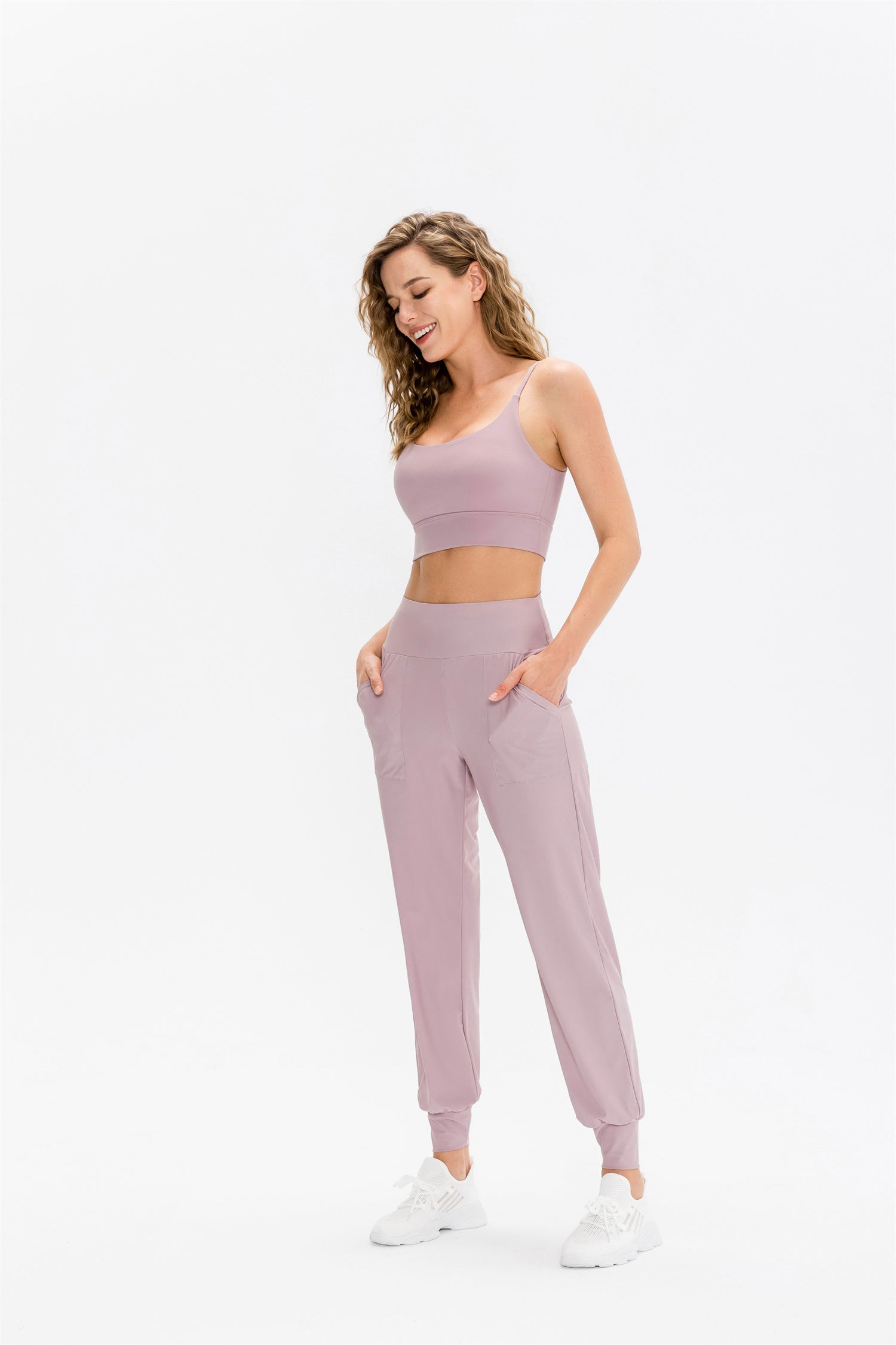 Losse casual broek met hoge taille