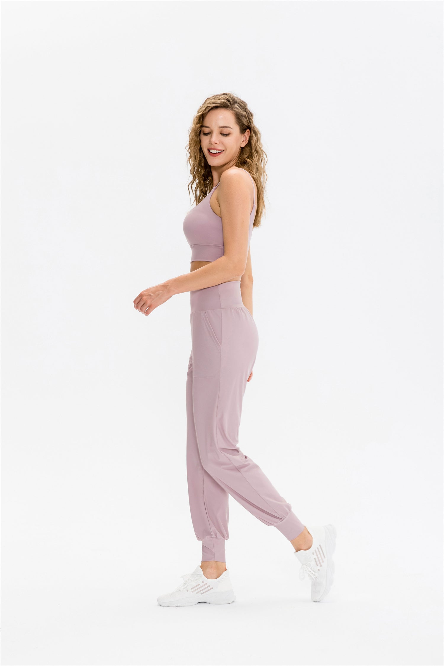 Losse casual broek met hoge taille