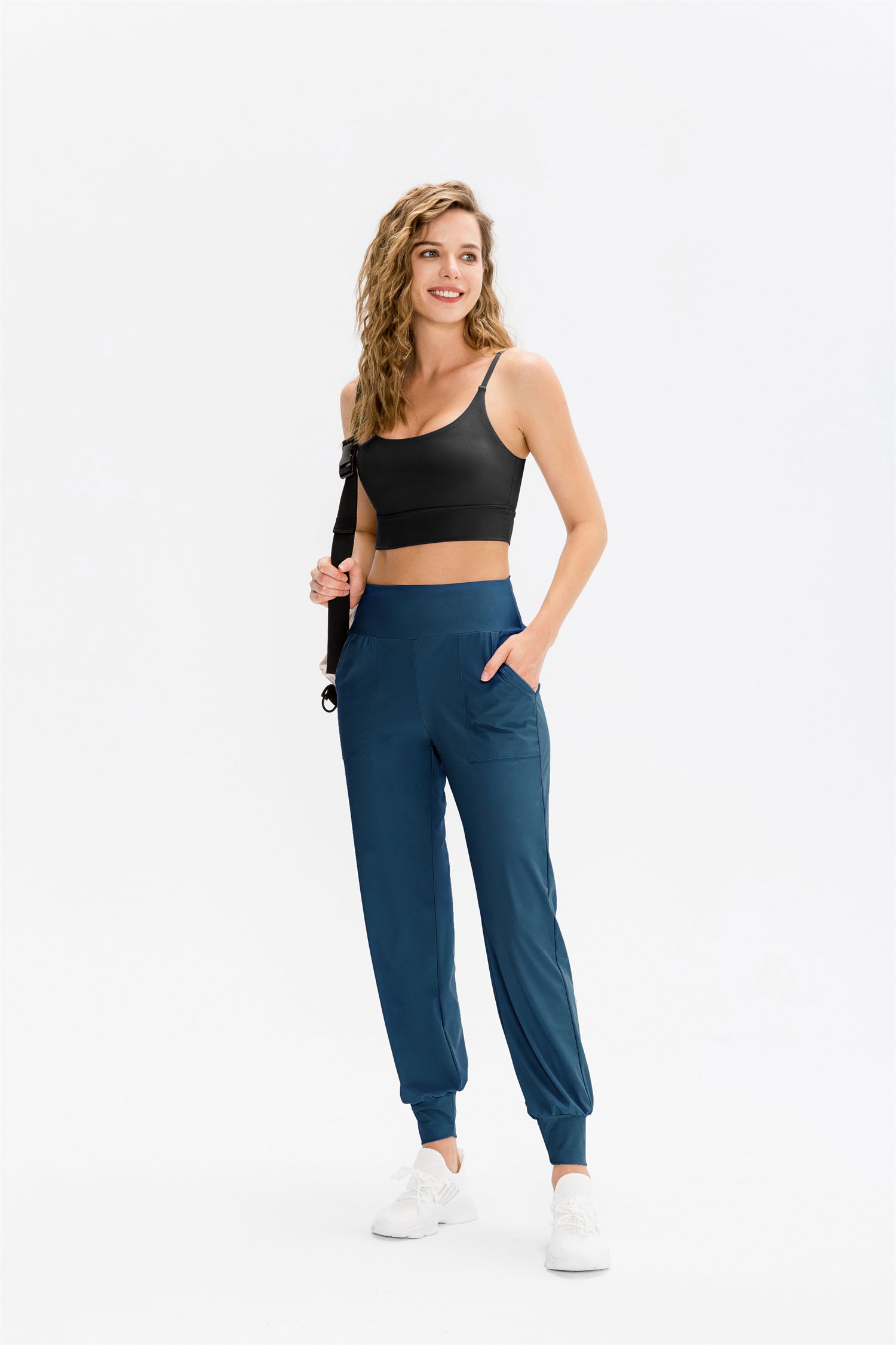 Losse casual broek met hoge taille