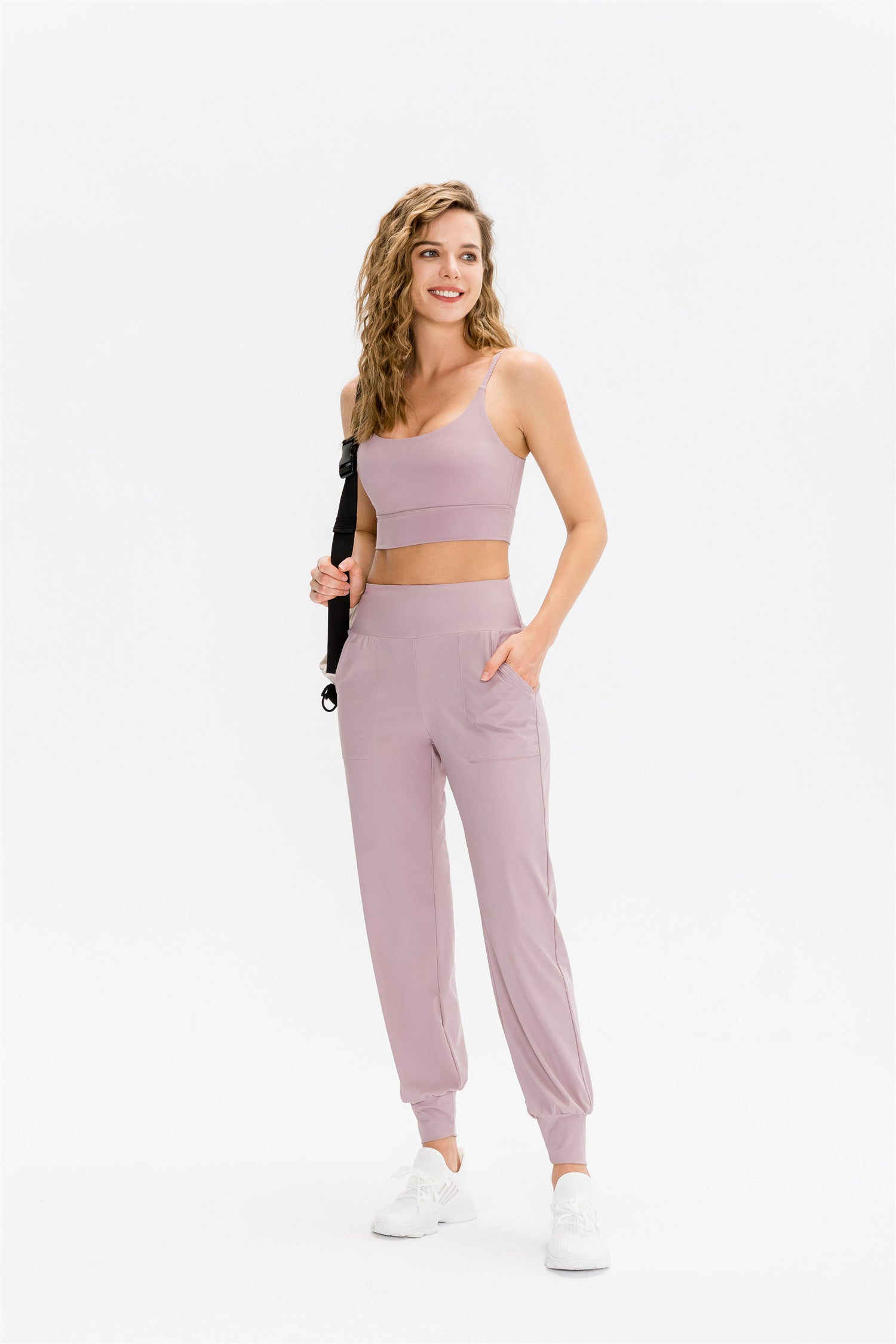 Losse casual broek met hoge taille