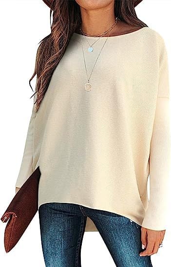 ✨Uitverkoop⭐Dames Oversized Dolman Sleeve Gebreide Trui