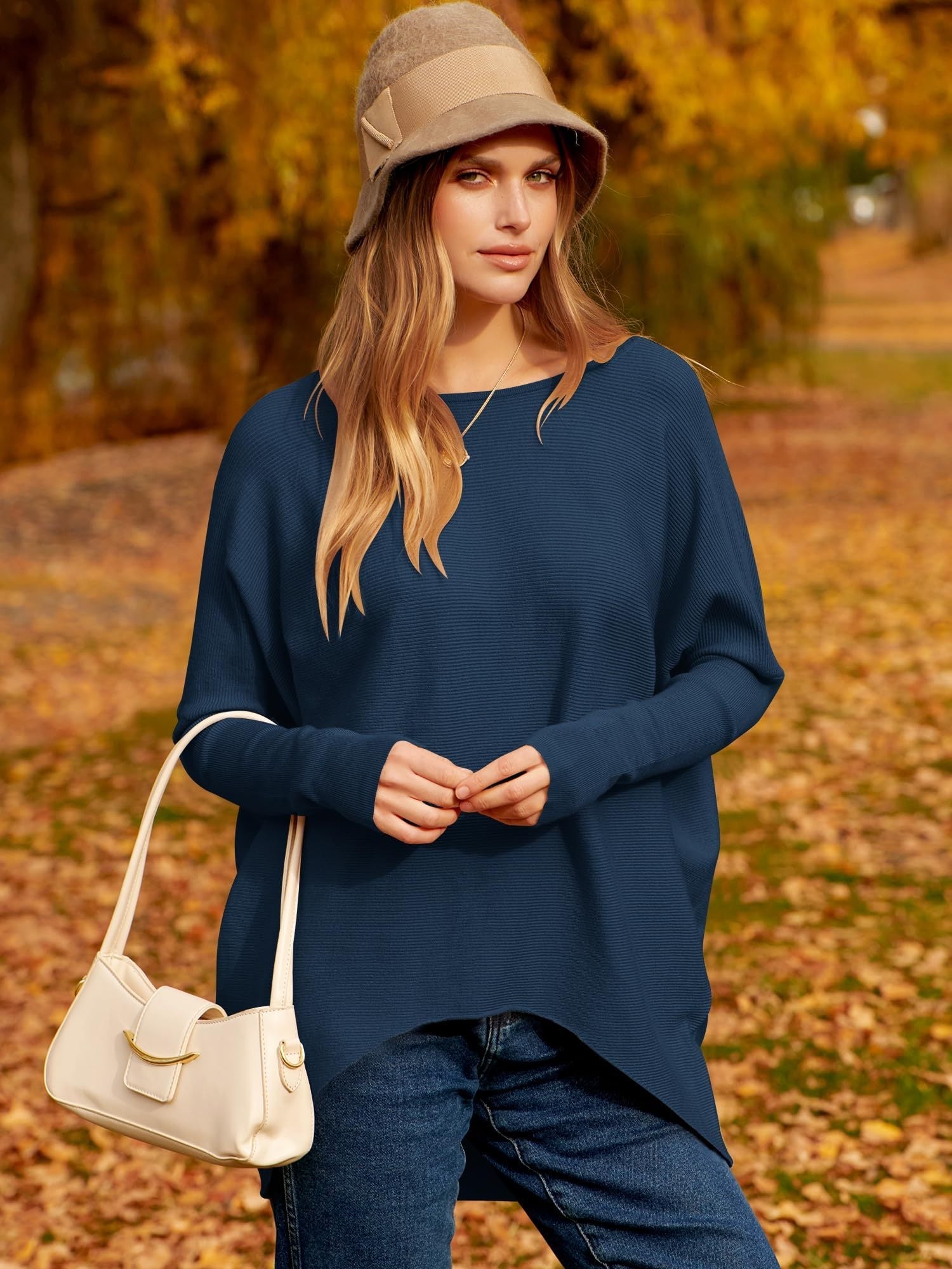 ✨Uitverkoop⭐Dames Oversized Dolman Sleeve Gebreide Trui