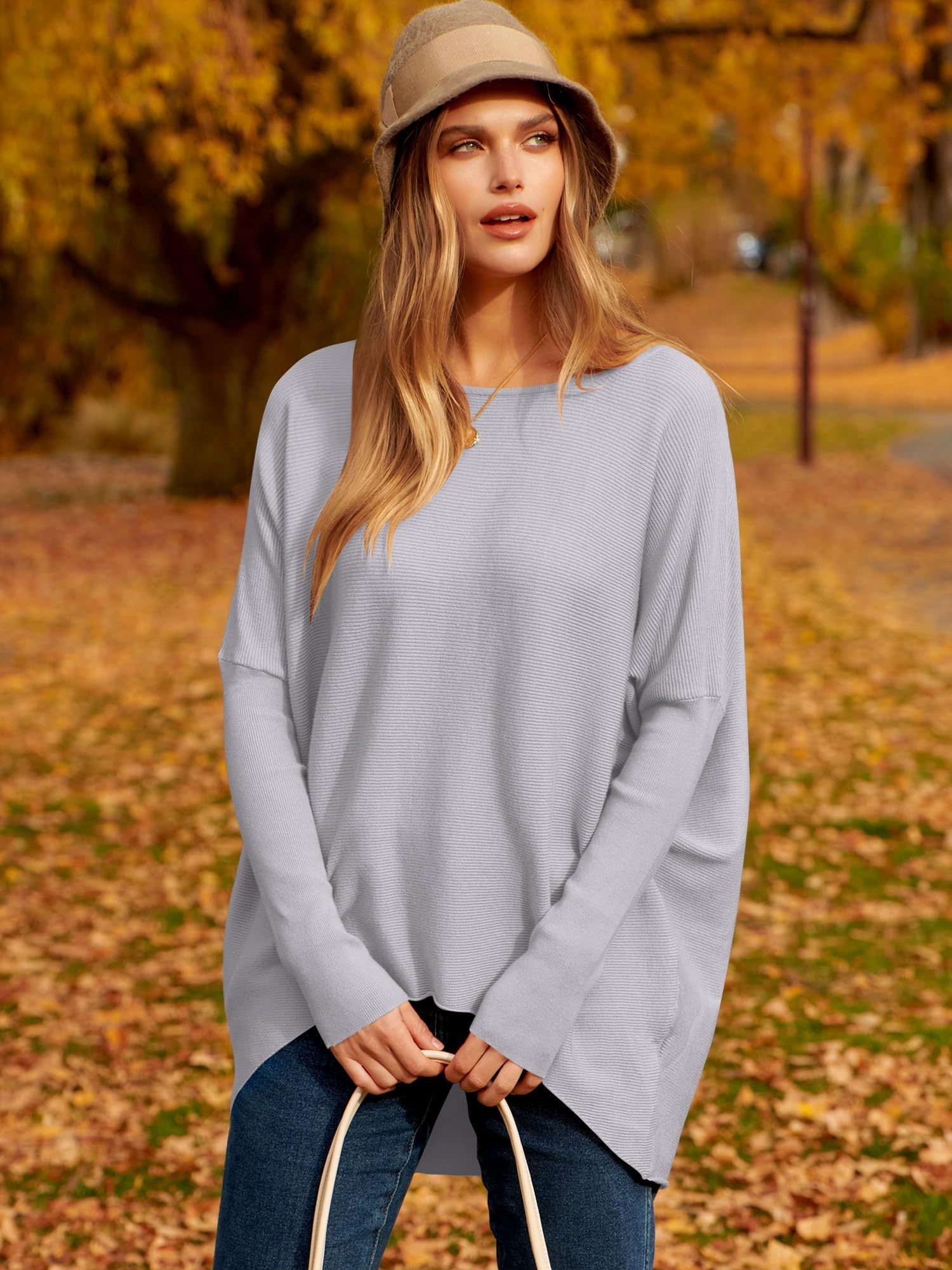 ✨Uitverkoop⭐Dames Oversized Dolman Sleeve Gebreide Trui