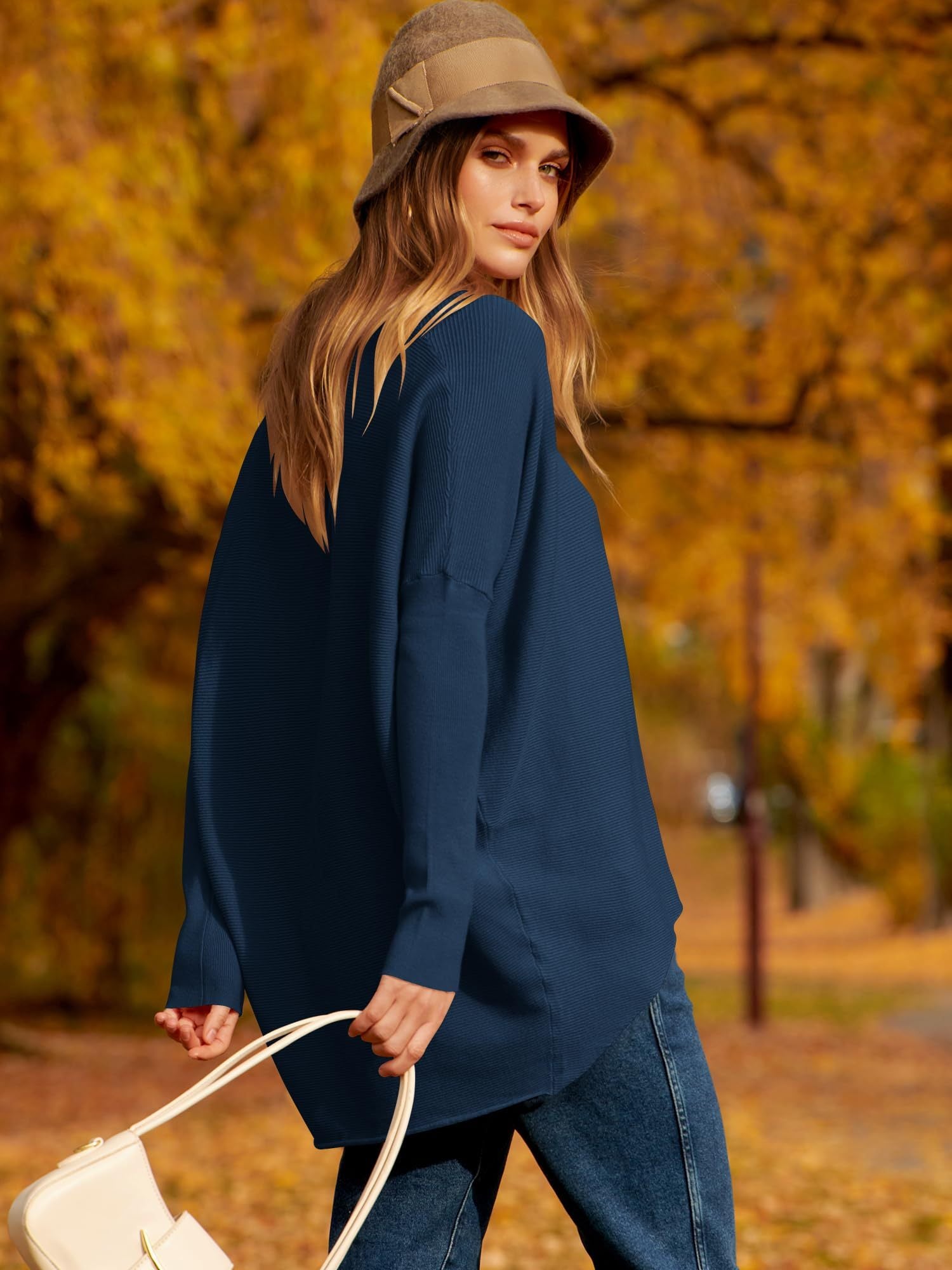 ✨Uitverkoop⭐Dames Oversized Dolman Sleeve Gebreide Trui