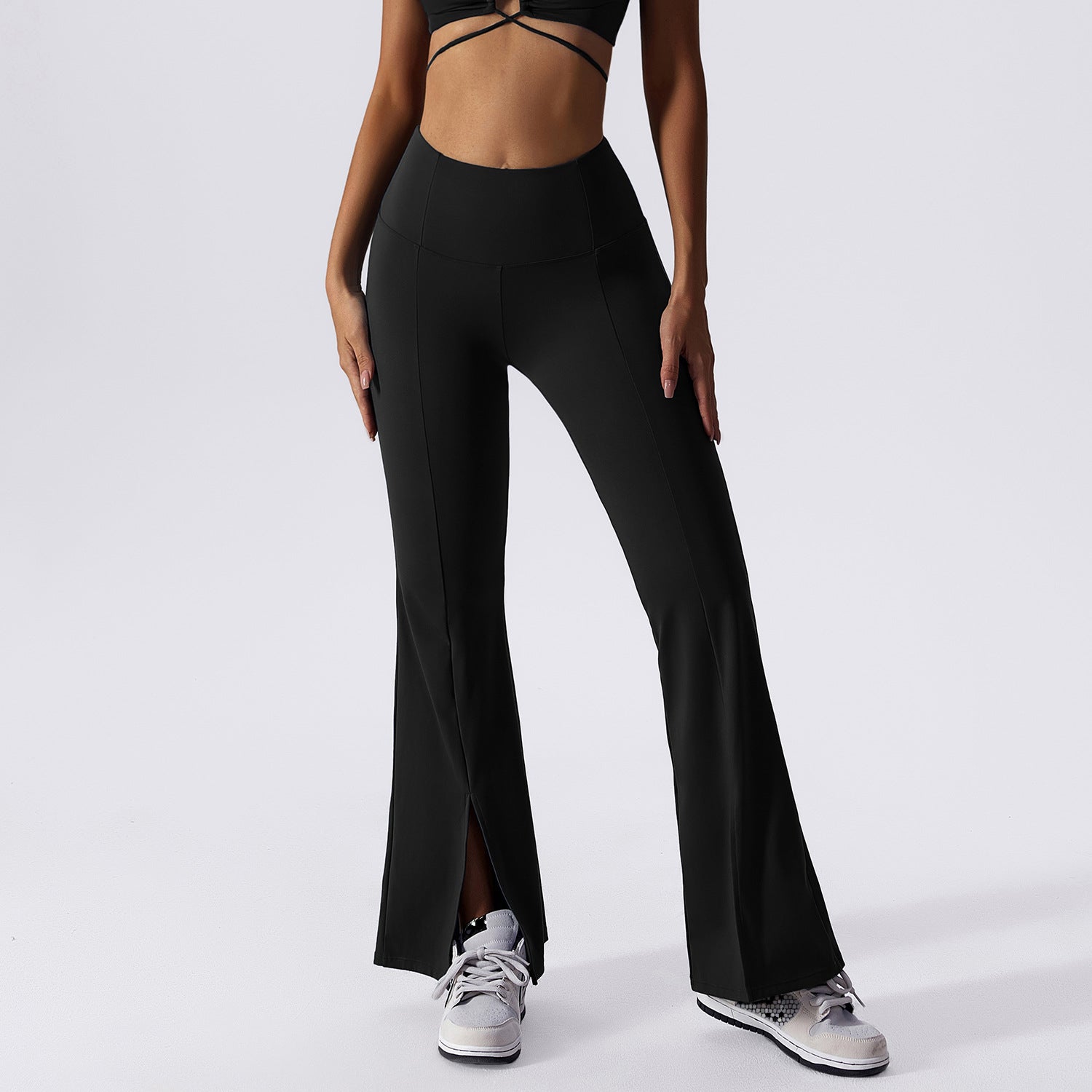 Flare-legging met splitzoom