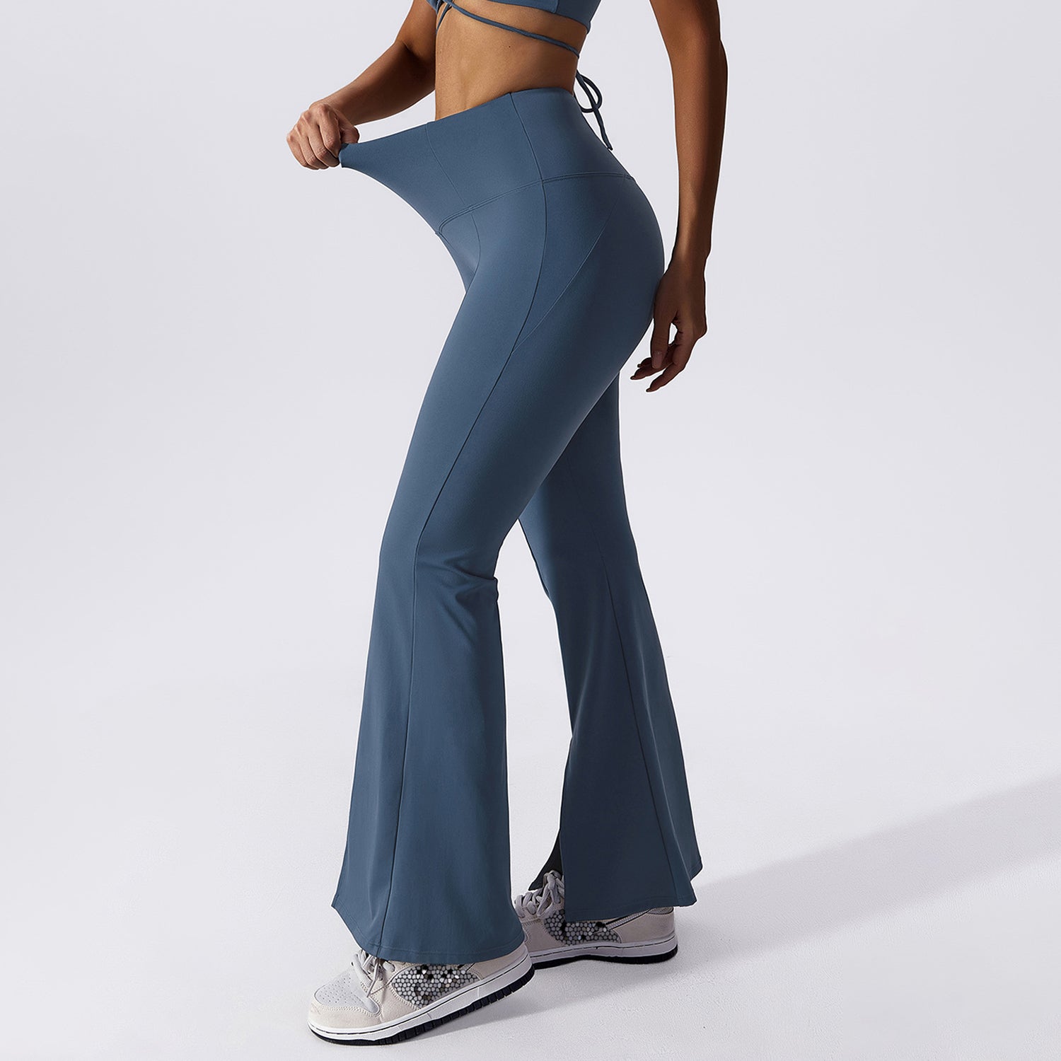 Flare-legging met splitzoom