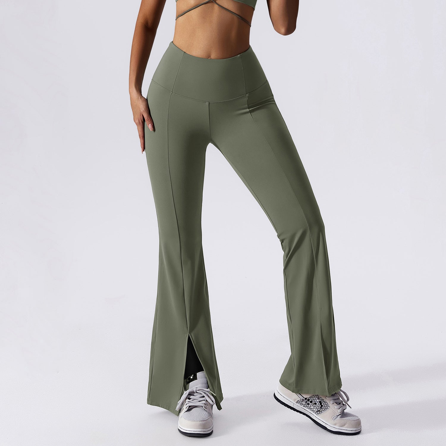 Flare-legging met splitzoom