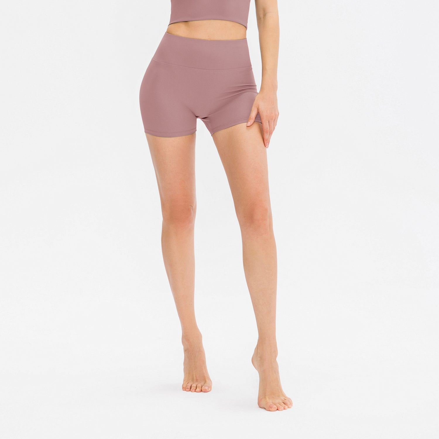 Sportshort met hoge taille