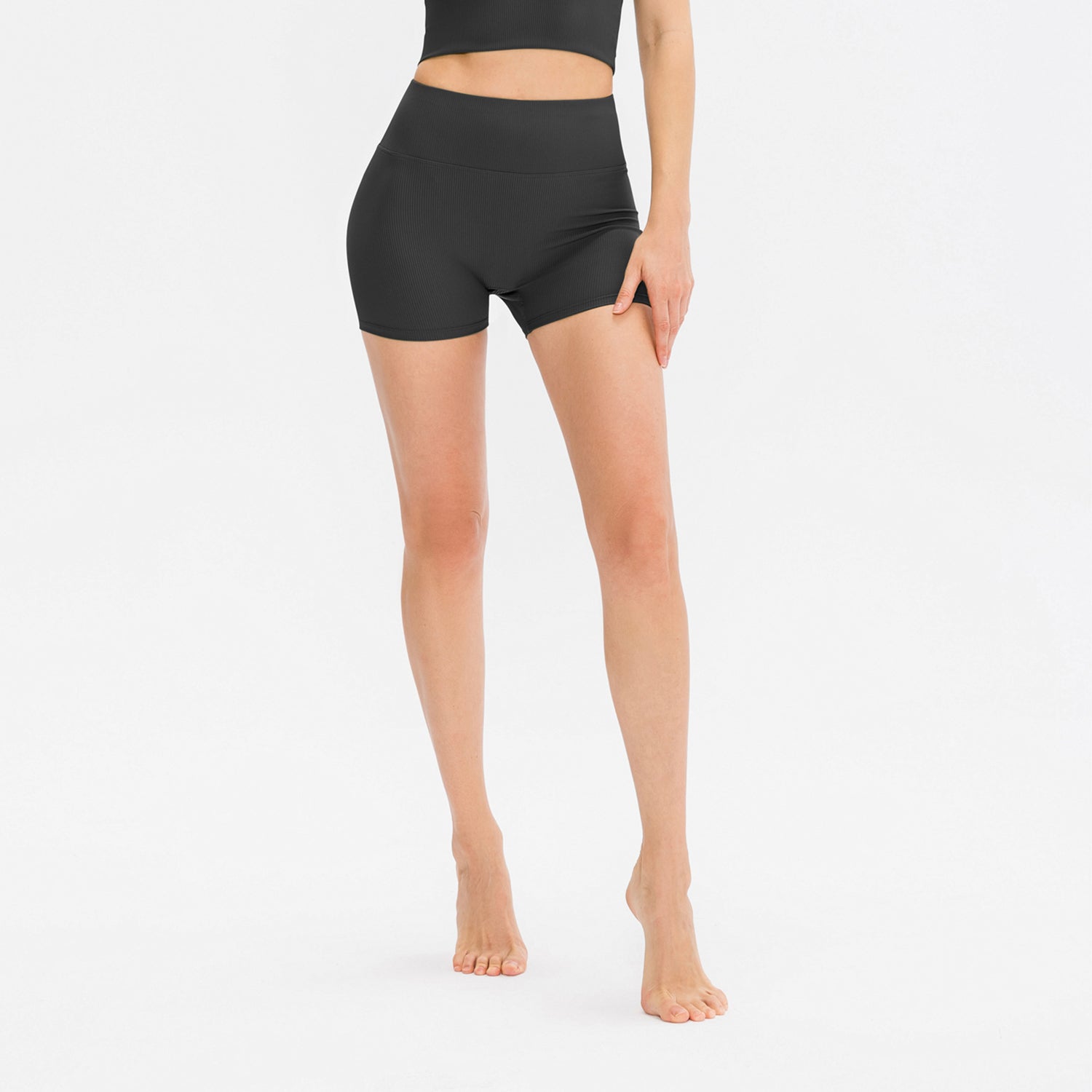 Sportshort met hoge taille