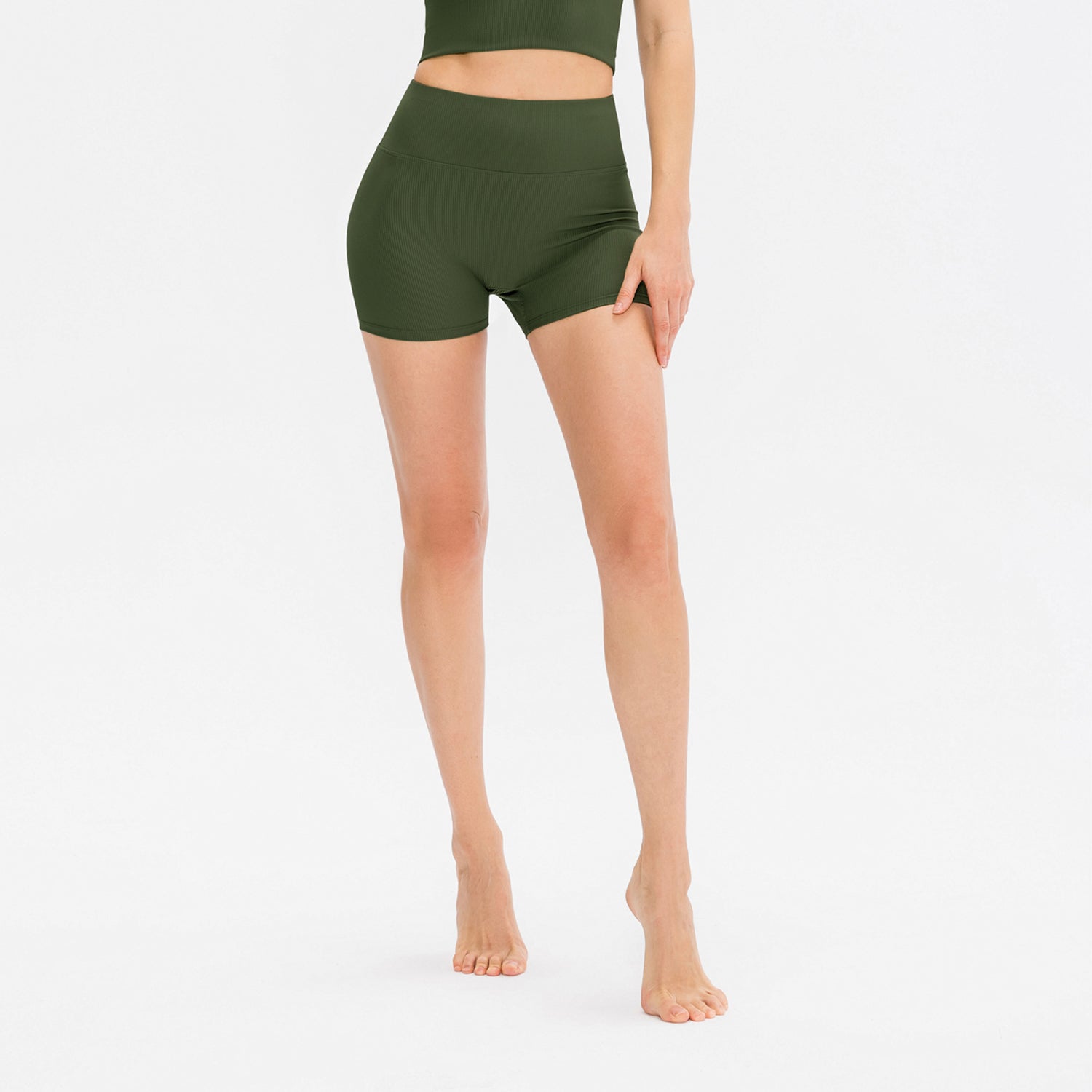 Sportshort met hoge taille