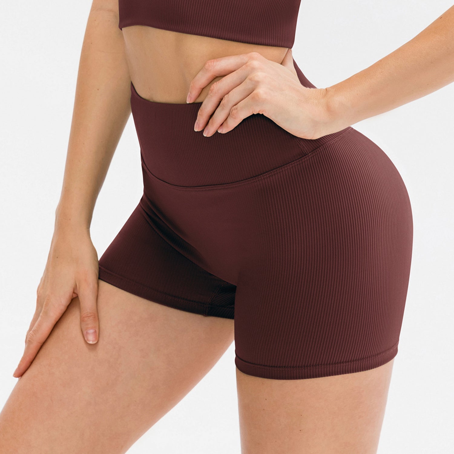 Sportshort met hoge taille
