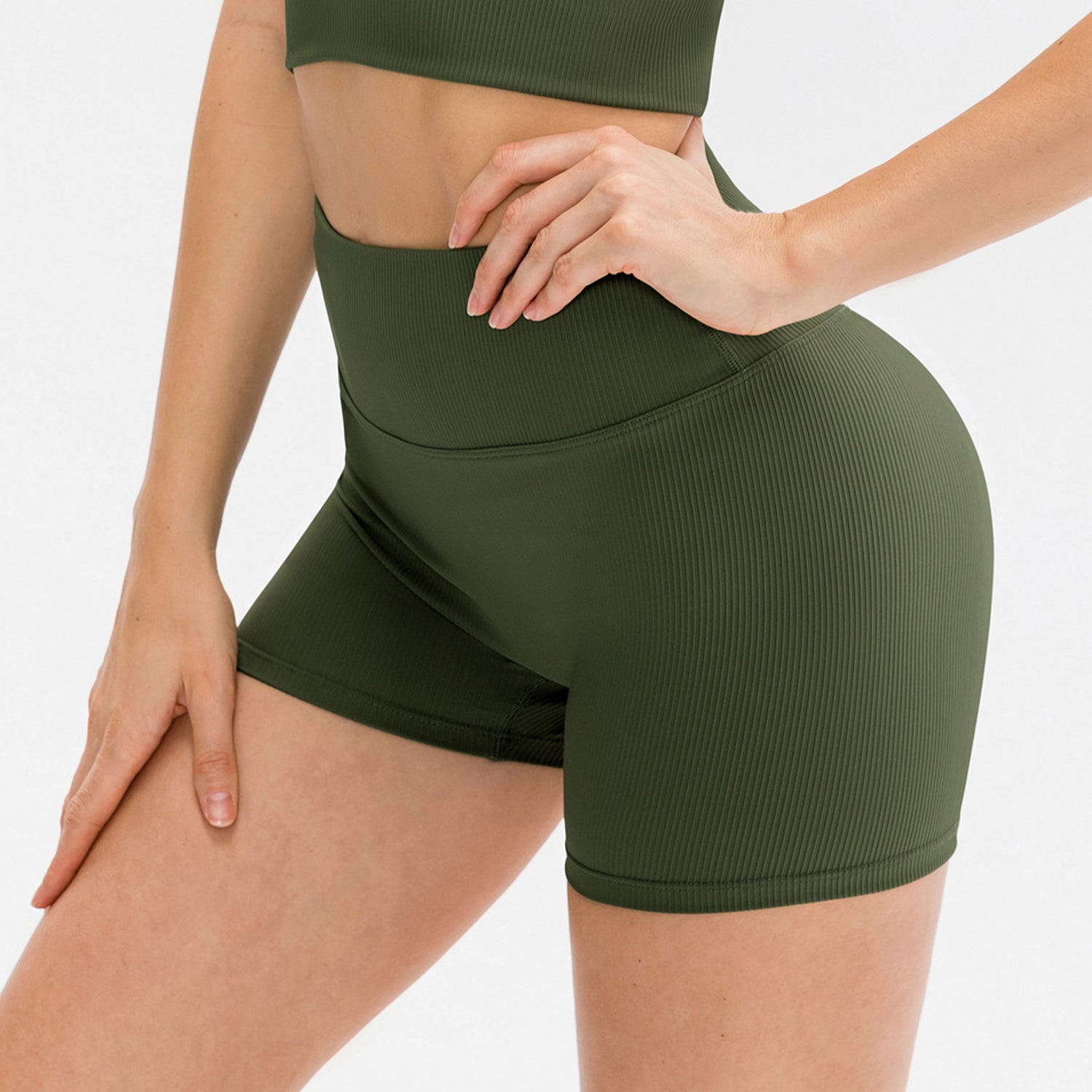 Sportshort met hoge taille