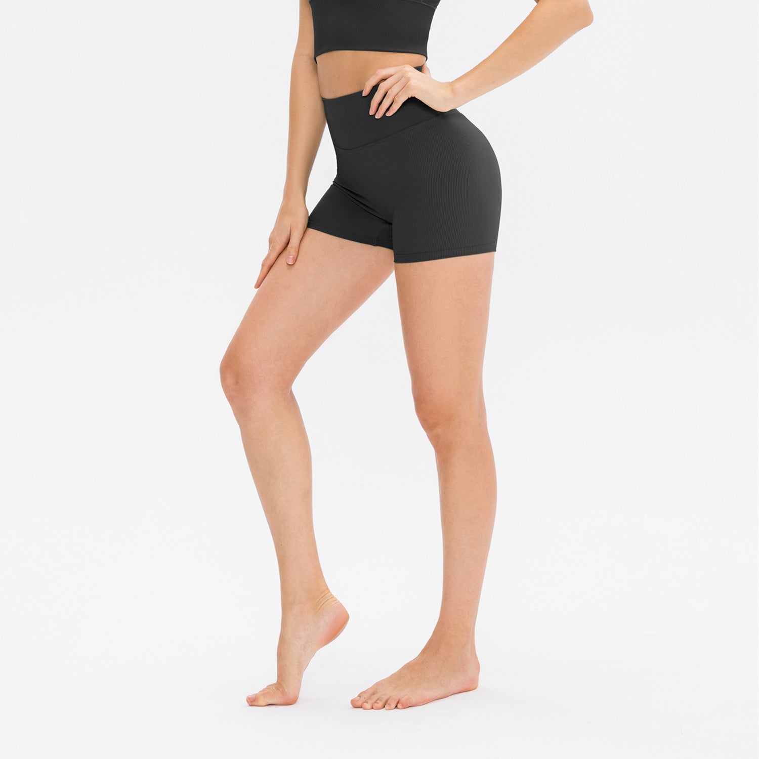 Sportshort met hoge taille