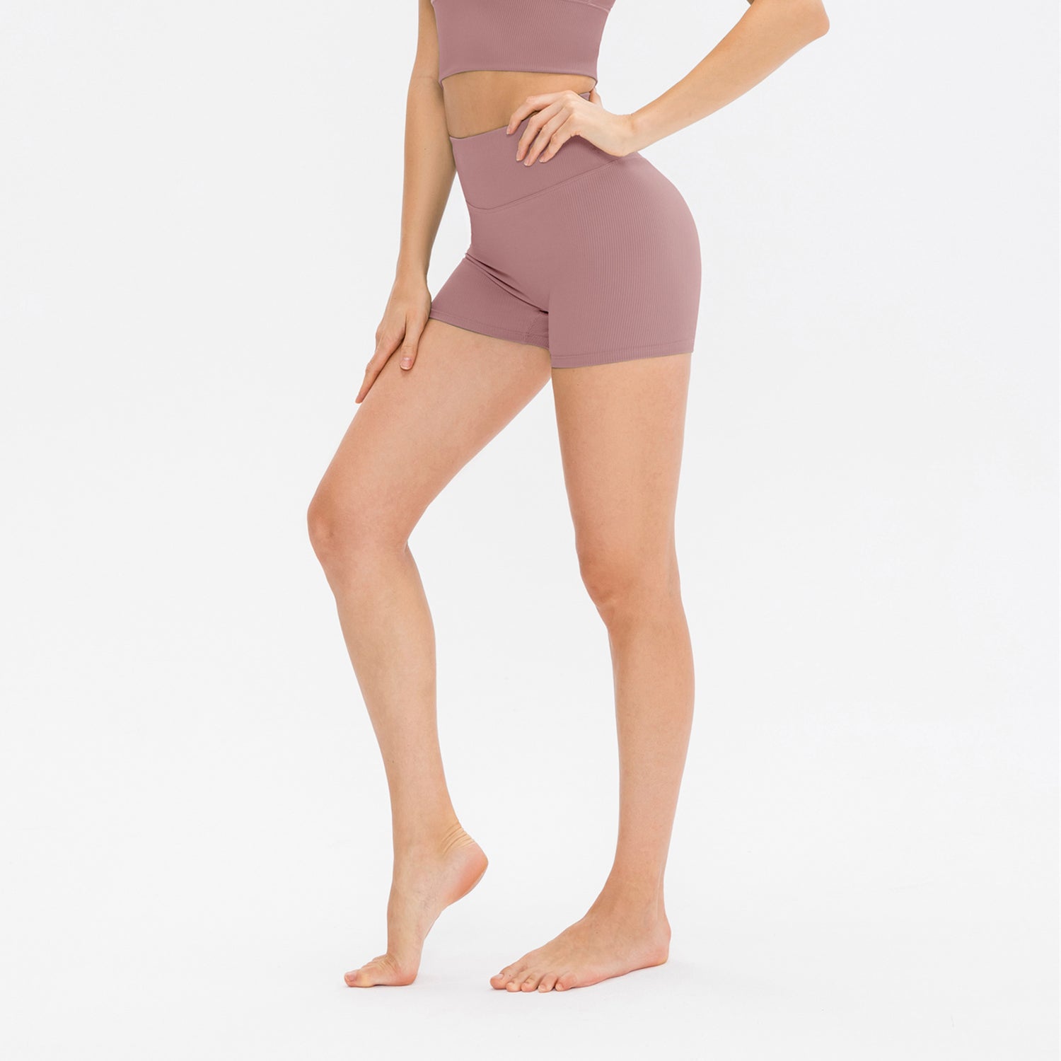 Sportshort met hoge taille