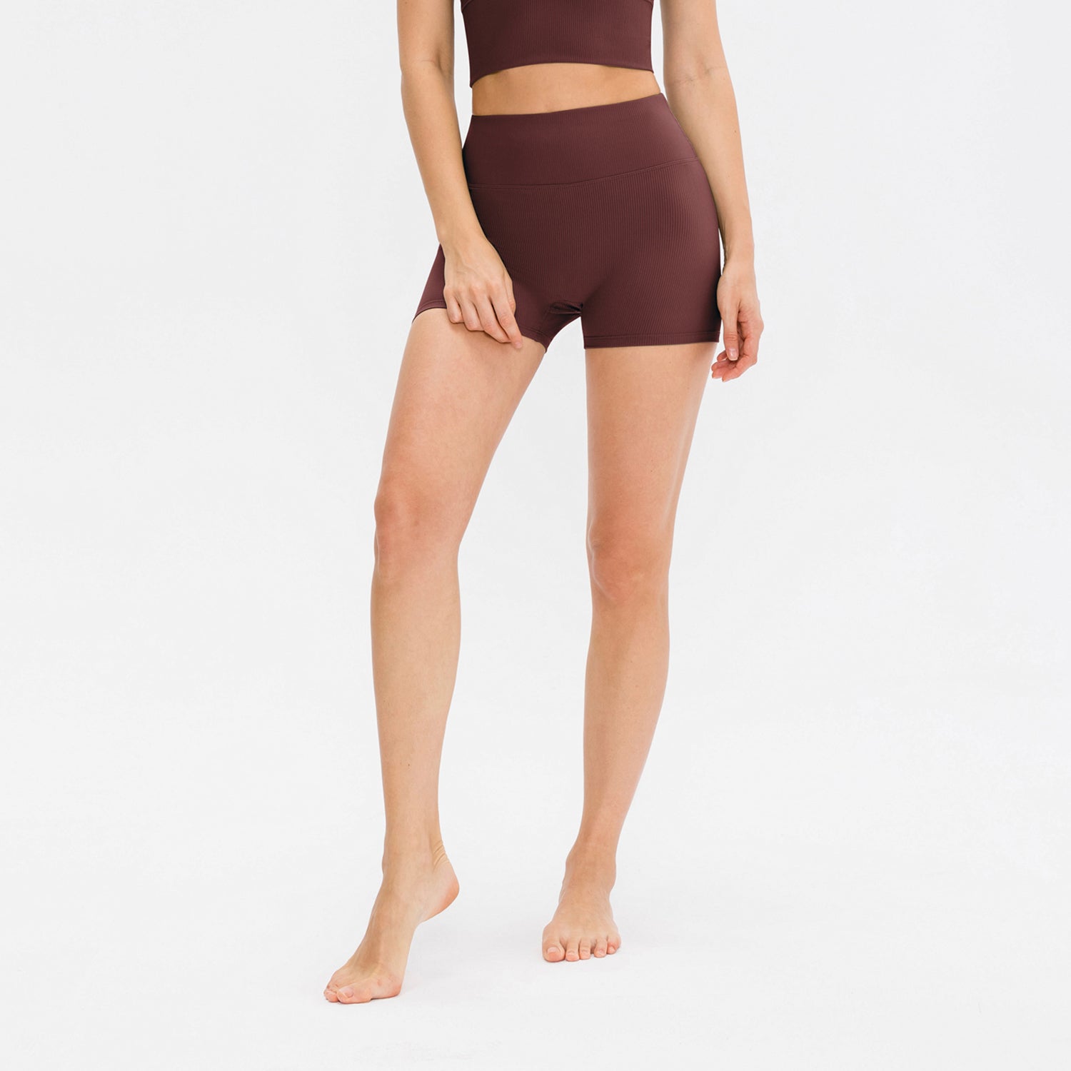 Sportshort met hoge taille