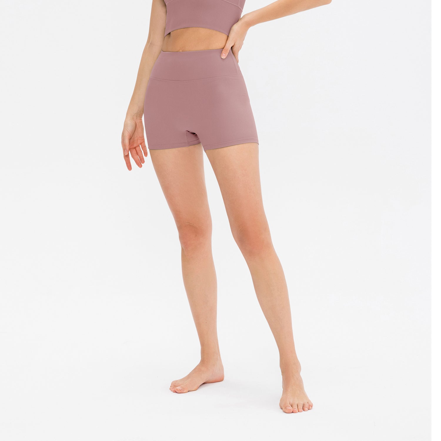 Sportshort met hoge taille