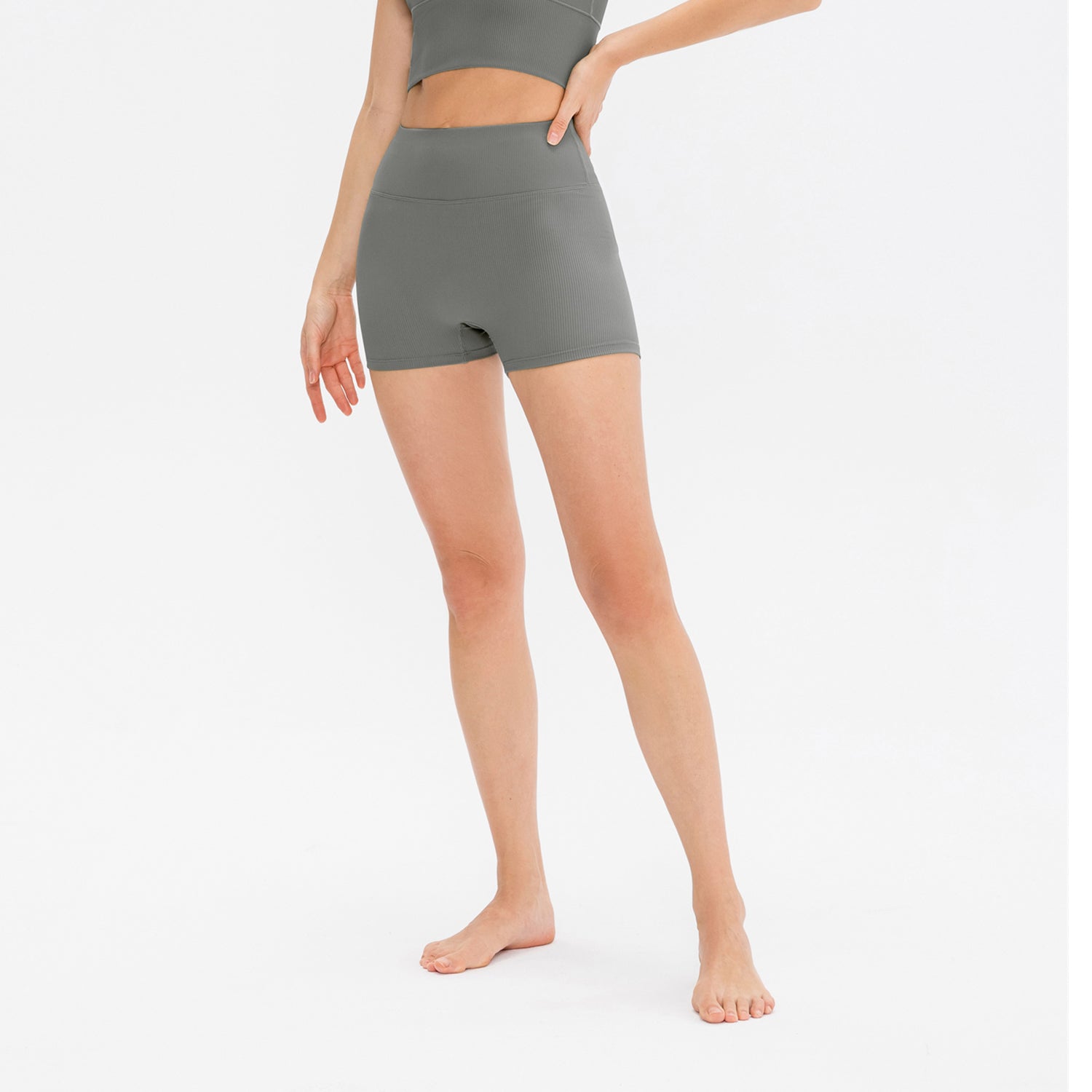 Sportshort met hoge taille