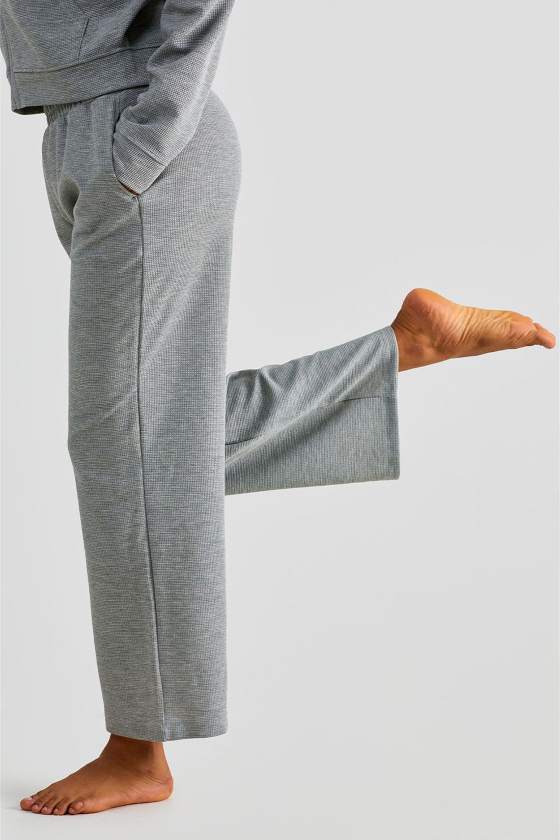 Broek met wijde pijpen en trekkoord