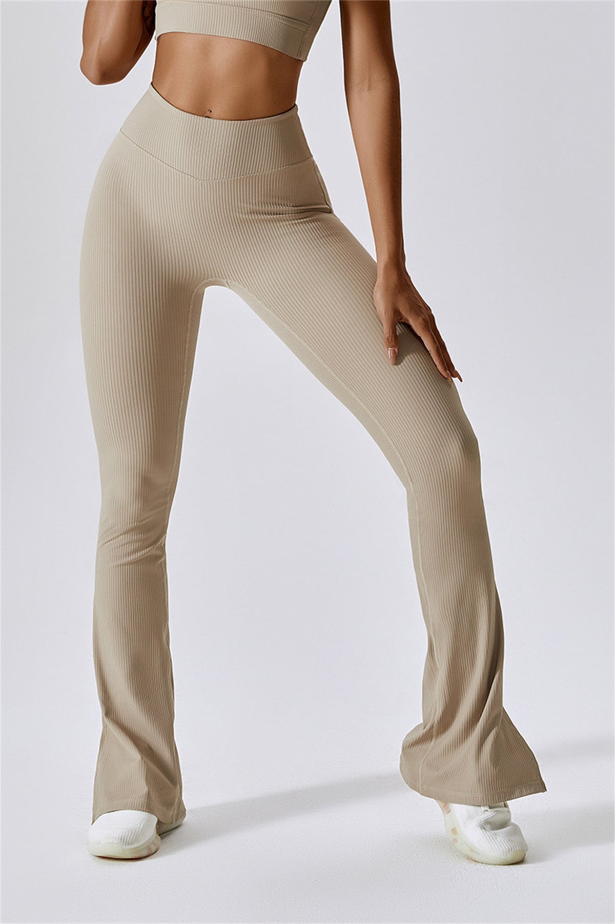 Flare yogalegging met splitzoom