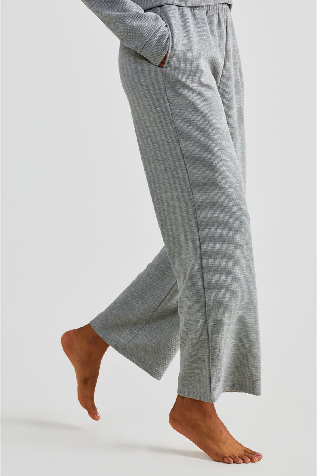 Broek met wijde pijpen en trekkoord