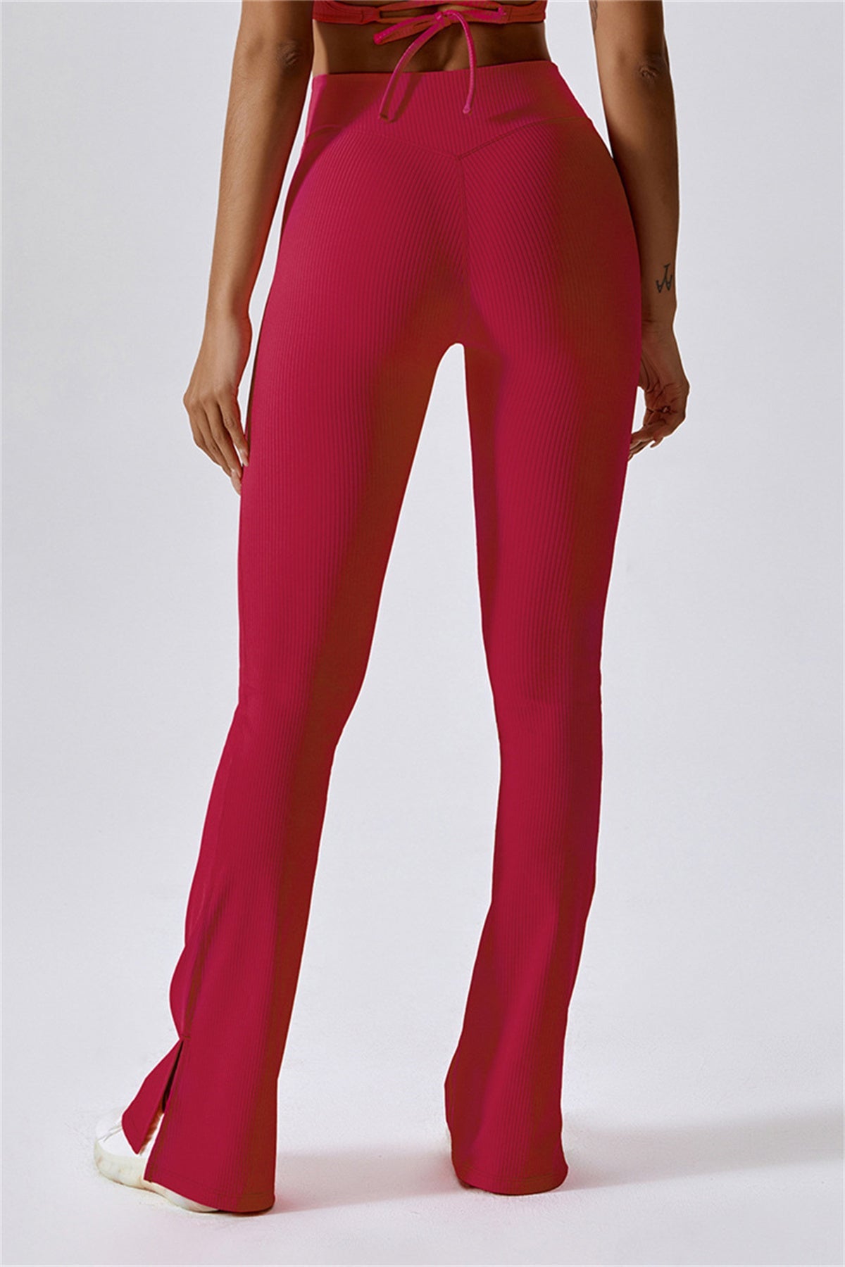Flare yogalegging met splitzoom