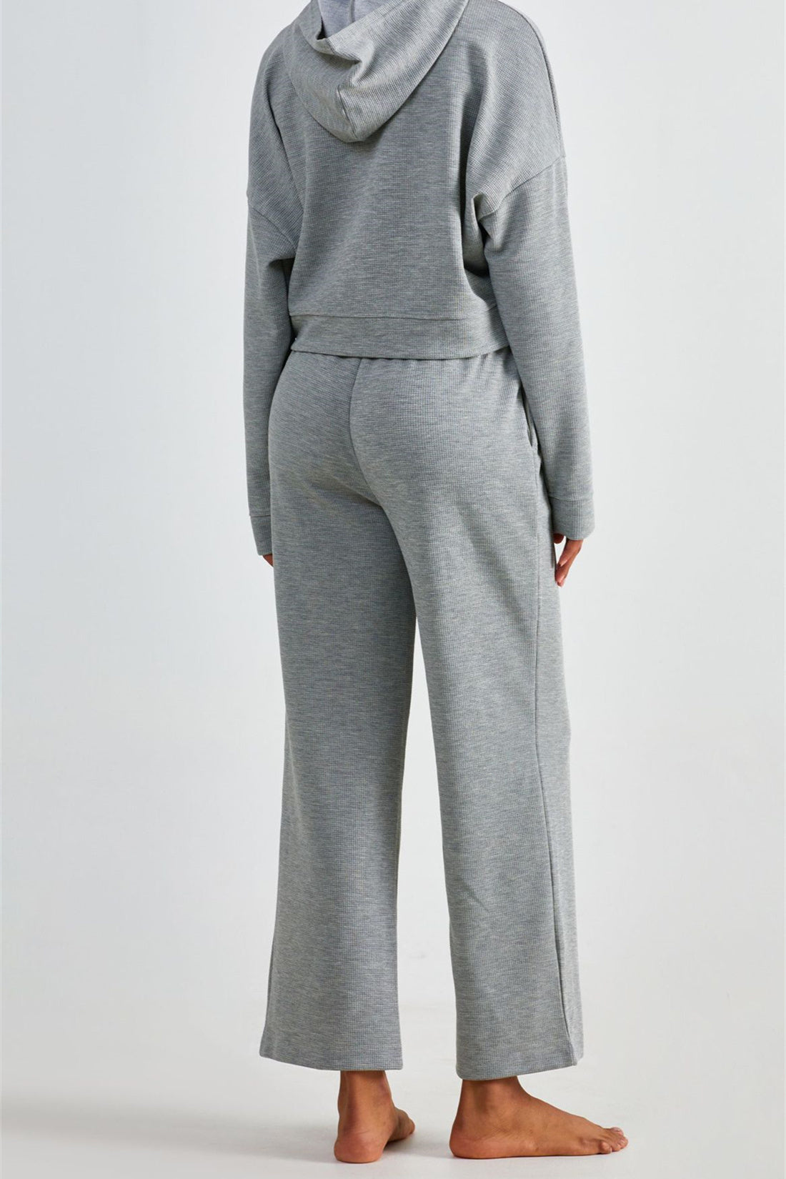 Broek met wijde pijpen en trekkoord