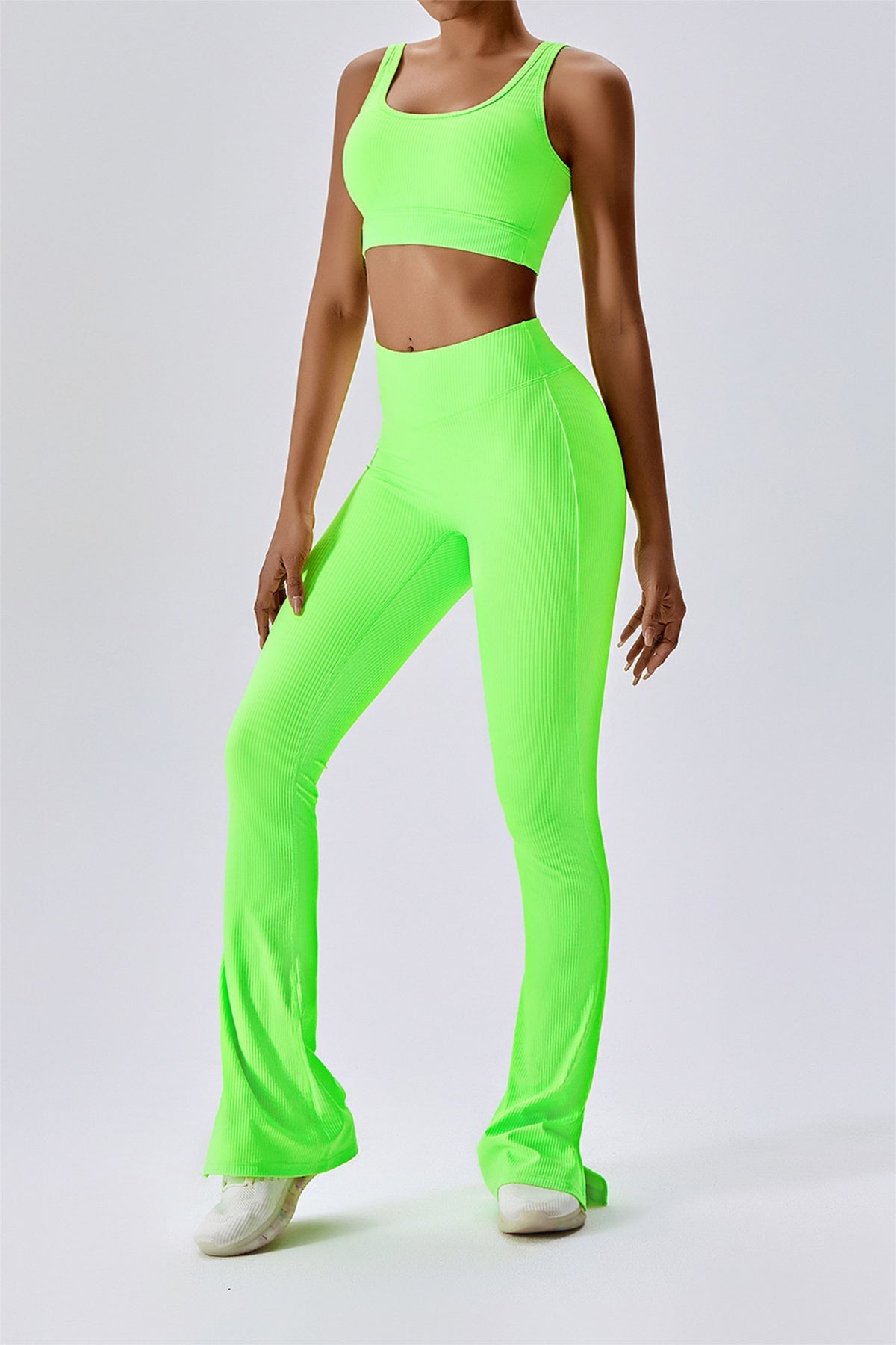 Flare yogalegging met splitzoom